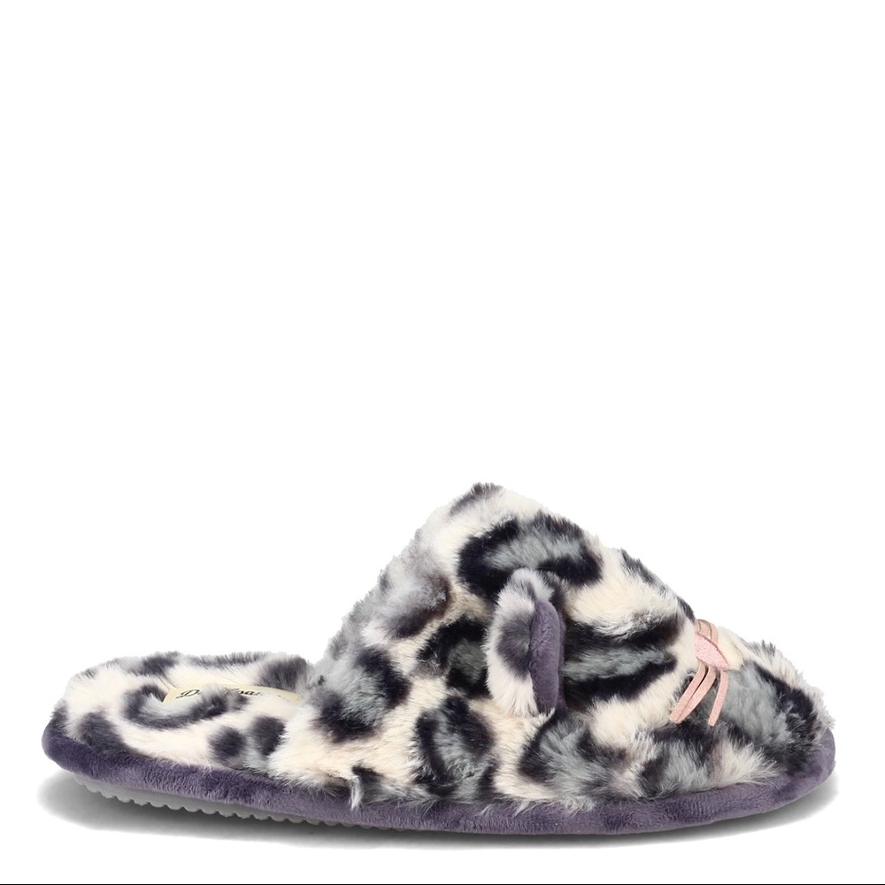 DEARFOAMS - Women's Cat Nap Scuff Slipper with Sleep Mask - Grey - Picture 4 of 13